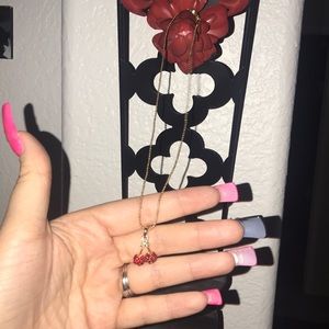 Cookie lee cherry gold necklace